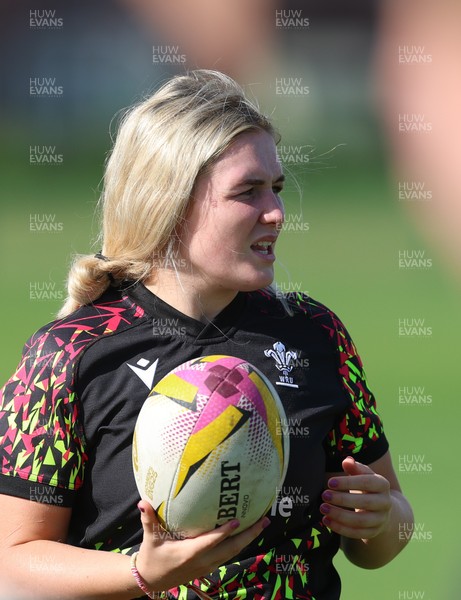 260825 - Wales Women Rugby World Cup Training Session - Alex Callender during a Wales training session ahead of their Women’s Rugby World Cup match against Canada