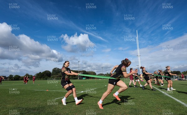 260825 - Wales Women Rugby World Cup Training Session -  during a Wales training session ahead of their Women’s Rugby World Cup match against Canada