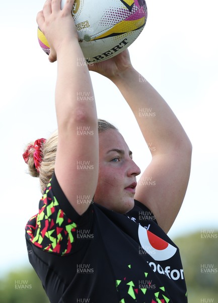 260825 - Wales Women Rugby World Cup Training Session - Molly Reardon during a Wales training session ahead of their Women’s Rugby World Cup match against Canada