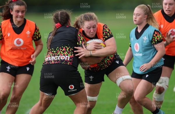 260825 - Wales Women Rugby World Cup Training Session - Alaw Pyrs during a Wales training session ahead of their Women’s Rugby World Cup match against Canada