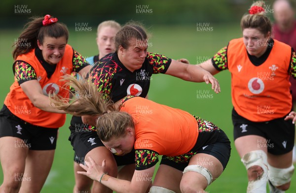260825 - Wales Women Rugby World Cup Training Session - Alaw Pyrs during a Wales training session ahead of their Women’s Rugby World Cup match against Canada