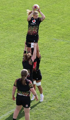 280825 - Wales Women Rugby World Cup Training Session - Bethan Lewis during a Wales rugby training session ahead of their Women’s Rugby World Cup match against Canada