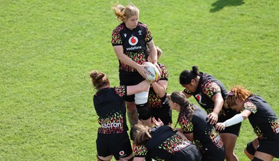 280825 - Wales Women Rugby World Cup Training Session - Bethan Lewis during a Wales rugby training session ahead of their Women’s Rugby World Cup match against Canada