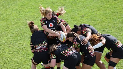 280825 - Wales Women Rugby World Cup Training Session - Bethan Lewis during a Wales rugby training session ahead of their Women’s Rugby World Cup match against Canada