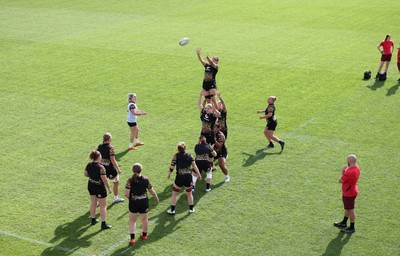 280825 - Wales Women Rugby World Cup Training Session - Branwen Metcalfe during a Wales rugby training session ahead of their Women’s Rugby World Cup match against Canada