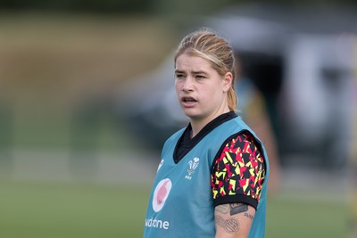 280825 - Wales Women Rugby World Cup Training Session - Bethan Lewis during a Wales rugby training session ahead of their Women’s Rugby World Cup match against Canada