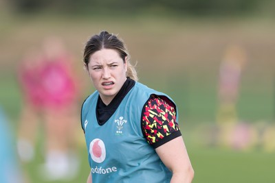 280825 - Wales Women Rugby World Cup Training Session - Gwen Crabb during a Wales rugby training session ahead of their Women’s Rugby World Cup match against Canada