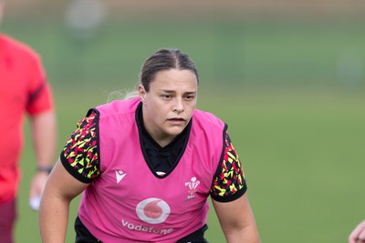 280825 - Wales Women Rugby World Cup Training Session - Jenni Scoble during a Wales rugby training session ahead of their Women’s Rugby World Cup match against Canada