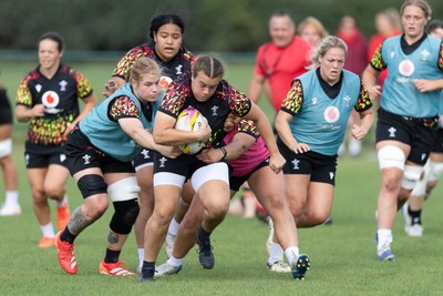 280825 - Wales Women Rugby World Cup Training Session - Carys Phillips during a Wales rugby training session ahead of their Women’s Rugby World Cup match against Canada