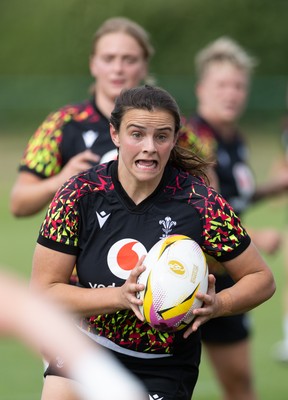 280825 - Wales Women Rugby World Cup Training Session - Branwen Metcalfe during a Wales rugby training session ahead of their Women’s Rugby World Cup match against Canada