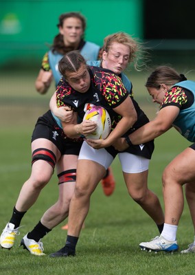 280825 - Wales Women Rugby World Cup Training Session - Carys Phillips during a Wales rugby training session ahead of their Women’s Rugby World Cup match against Canada