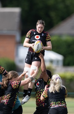 280825 - Wales Women Rugby World Cup Training Session - Gwen Crabb during a Wales rugby training session ahead of their Women’s Rugby World Cup match against Canada