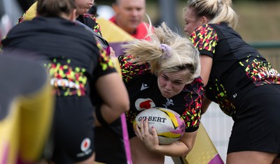 280825 - Wales Women Rugby World Cup Training Session - Alex Callender during a Wales rugby training session ahead of their Women’s Rugby World Cup match against Canada