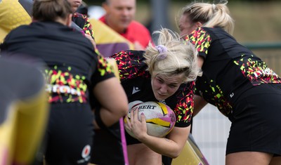280825 - Wales Women Rugby World Cup Training Session - Alex Callender during a Wales rugby training session ahead of their Women’s Rugby World Cup match against Canada