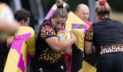 280825 - Wales Women Rugby World Cup Training Session - Jenni Scoble during a Wales rugby training session ahead of their Women’s Rugby World Cup match against Canada