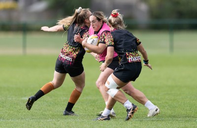 280825 - Wales Women Rugby World Cup Training Session - Courtney Keight during a Wales rugby training session ahead of their Women’s Rugby World Cup match against Canada