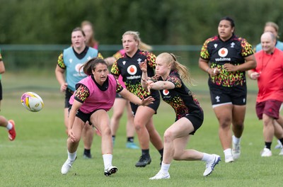 280825 - Wales Women Rugby World Cup Training Session - Cath Richards during a Wales rugby training session ahead of their Women’s Rugby World Cup match against Canada