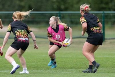 280825 - Wales Women Rugby World Cup Training Session - Seren Lockwood during a Wales rugby training session ahead of their Women’s Rugby World Cup match against Canada