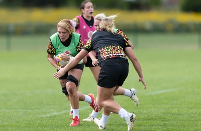 280825 - Wales Women Rugby World Cup Training Session - Georgia Evans during a Wales rugby training session ahead of their Women’s Rugby World Cup match against Canada
