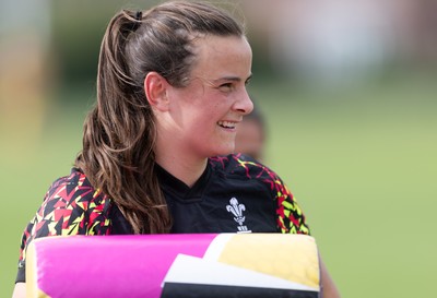 280825 - Wales Women Rugby World Cup Training Session - Branwen Metcalfe during a Wales rugby training session ahead of their Women’s Rugby World Cup match against Canada