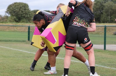 280825 - Wales Women Rugby World Cup Training Session - Sisilia Tuipulotu during a Wales rugby training session ahead of their Women’s Rugby World Cup match against Canada