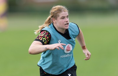 280825 - Wales Women Rugby World Cup Training Session - Bethan Lewis during a Wales rugby training session ahead of their Women’s Rugby World Cup match against Canada