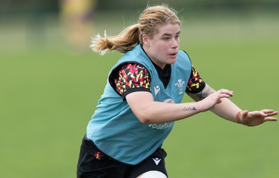 280825 - Wales Women Rugby World Cup Training Session - Bethan Lewis during a Wales rugby training session ahead of their Women’s Rugby World Cup match against Canada