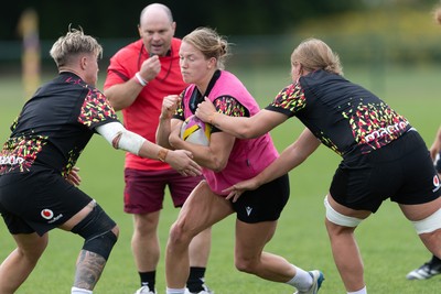 280825 - Wales Women Rugby World Cup Training Session - Carys Cox during a Wales rugby training session ahead of their Women’s Rugby World Cup match against Canada