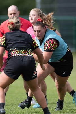 280825 - Wales Women Rugby World Cup Training Session - Gwenllian Pyrs during a Wales rugby training session ahead of their Women’s Rugby World Cup match against Canada