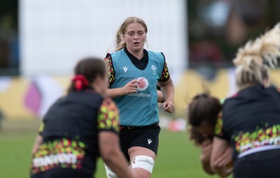 280825 - Wales Women Rugby World Cup Training Session - Tilly Vucaj during a Wales rugby training session ahead of their Women’s Rugby World Cup match against Canada