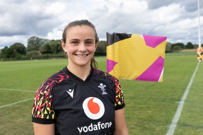 280825 - Wales Women Rugby World Cup Training Session - Branwen Metcalfe, who will win her first senior Welsh cap if she comes off the bench, during a Wales rugby training session ahead of their Women’s Rugby World Cup match against Canada