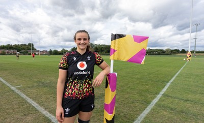 280825 - Wales Women Rugby World Cup Training Session - Branwen Metcalfe, who will win her first senior Welsh cap if she comes off the bench, during a Wales rugby training session ahead of their Women’s Rugby World Cup match against Canada