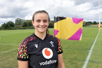 280825 - Wales Women Rugby World Cup Training Session - Branwen Metcalfe, who will win her first senior Welsh cap if she comes off the bench, during a Wales rugby training session ahead of their Women’s Rugby World Cup match against Canada
