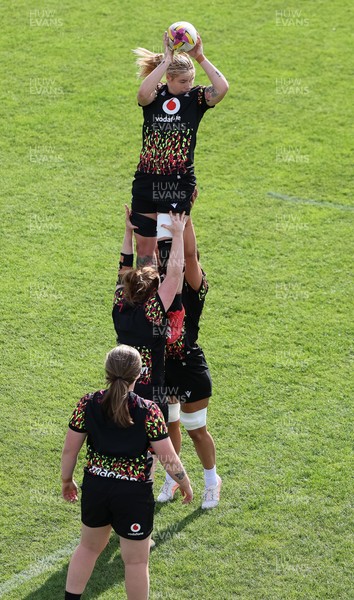 280825 - Wales Women Rugby World Cup Training Session - Bethan Lewis during a Wales rugby training session ahead of their Women’s Rugby World Cup match against Canada