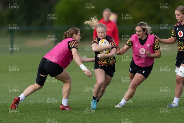 280825 - Wales Women Rugby World Cup Training Session - Seren Lockwood during a Wales rugby training session ahead of their Women’s Rugby World Cup match against Canada