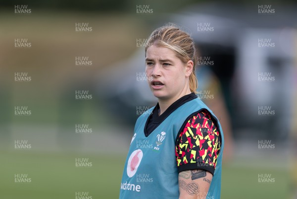 280825 - Wales Women Rugby World Cup Training Session - Bethan Lewis during a Wales rugby training session ahead of their Women’s Rugby World Cup match against Canada