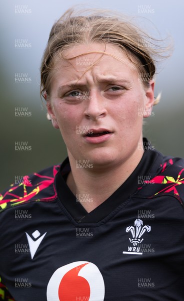 280825 - Wales Women Rugby World Cup Training Session - Tilly Vucaj during a Wales rugby training session ahead of their Women’s Rugby World Cup match against Canada