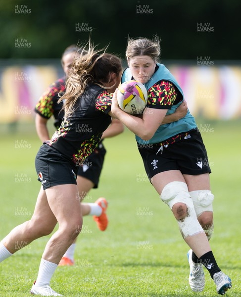 280825 - Wales Women Rugby World Cup Training Session - Gwen Crabb during a Wales rugby training session ahead of their Women’s Rugby World Cup match against Canada