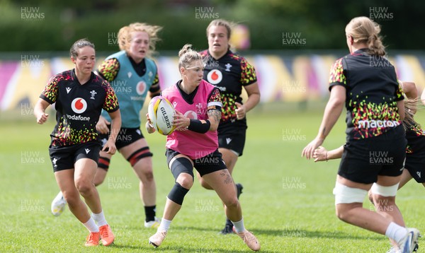 280825 - Wales Women Rugby World Cup Training Session - Keira Bevan during a Wales rugby training session ahead of their Women’s Rugby World Cup match against Canada