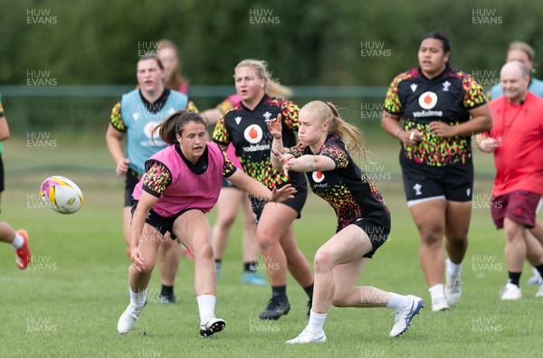 280825 - Wales Women Rugby World Cup Training Session - Cath Richards during a Wales rugby training session ahead of their Women’s Rugby World Cup match against Canada