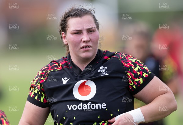 280825 - Wales Women Rugby World Cup Training Session - Gwenllian Pyrs during a Wales rugby training session ahead of their Women’s Rugby World Cup match against Canada