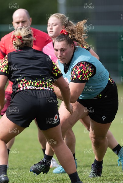 280825 - Wales Women Rugby World Cup Training Session - Gwenllian Pyrs during a Wales rugby training session ahead of their Women’s Rugby World Cup match against Canada