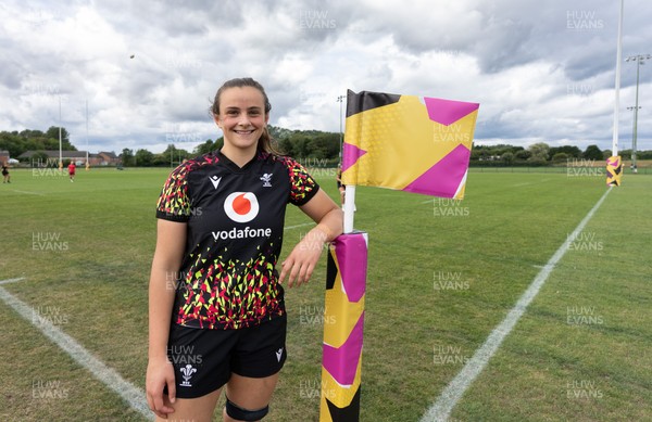 280825 - Wales Women Rugby World Cup Training Session - Branwen Metcalfe, who will win her first senior Welsh cap if she comes off the bench, during a Wales rugby training session ahead of their Women’s Rugby World Cup match against Canada