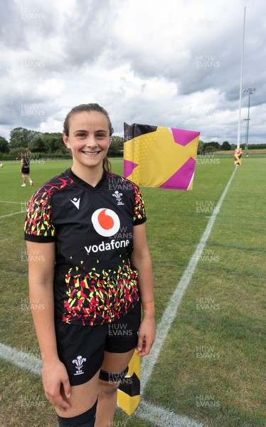 280825 - Wales Women Rugby World Cup Training Session - Branwen Metcalfe, who will win her first senior Welsh cap if she comes off the bench, during a Wales rugby training session ahead of their Women’s Rugby World Cup match against Canada