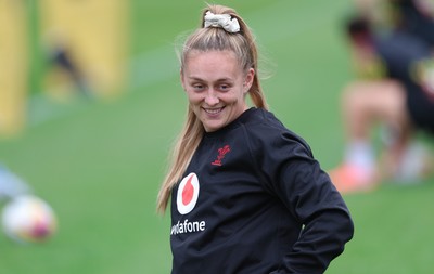 180825 - Wales Women Training Session - Hannah Dallavalle during a Wales Women training session ahead of their first Women’s Rugby World Cup match against Scotland