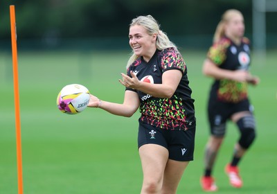 180825 - Wales Women Training Session - Alex Callendar during a Wales Women training session ahead of their first Women’s Rugby World Cup match against Scotland