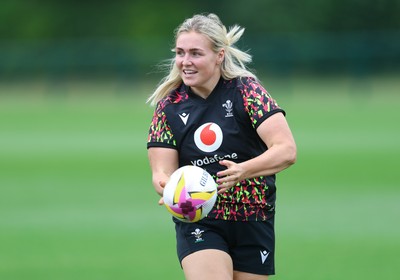 180825 - Wales Women Training Session - Alex Callendar during a Wales Women training session ahead of their first Women’s Rugby World Cup match against Scotland