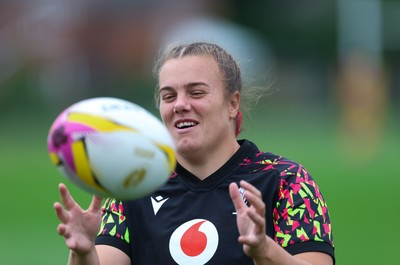 180825 - Wales Women Training Session - Carys Phillips during a Wales Women training session ahead of their first Women’s Rugby World Cup match against Scotland