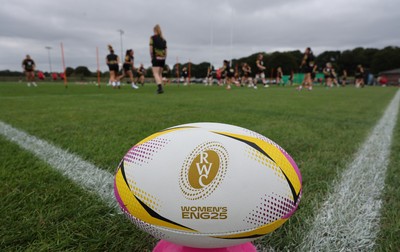 180825 - Wales Women Training Session - The team warm up during a Wales Women training session ahead of their first Women’s Rugby World Cup match against Scotland