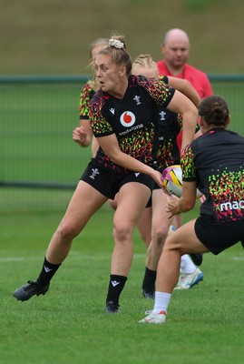 180825 - Wales Women Training Session - Hannah Dallavalle during a Wales Women training session ahead of their first Women’s Rugby World Cup match against Scotland